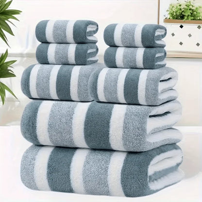 2pcs Luxury Coral Fleece Towel Set - 5-Star Hotel Standard Super Soft Quick Dry Bath & Hand Towel
