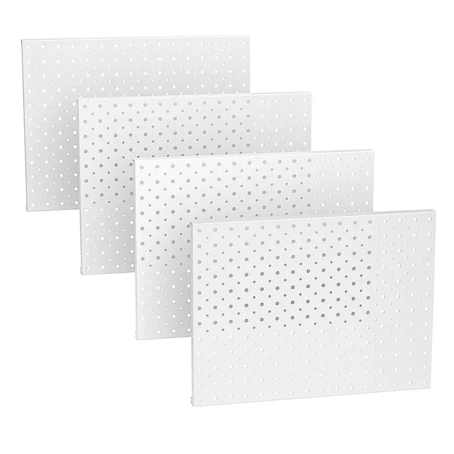 12X16, 4pcs, White Metal Pegboard Panels, Heavy Duty