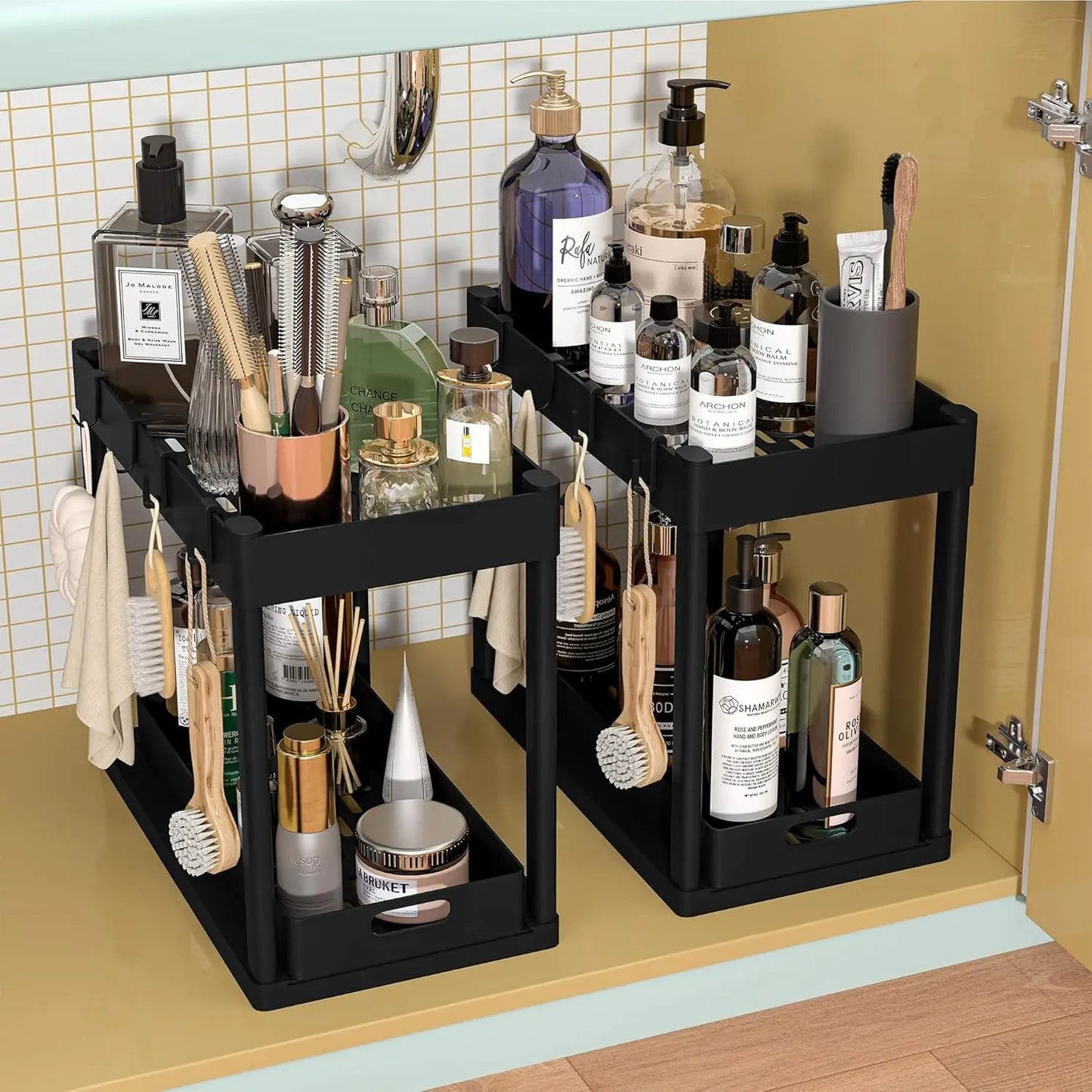 Double-Tier Sink-Mounted Storage Rack