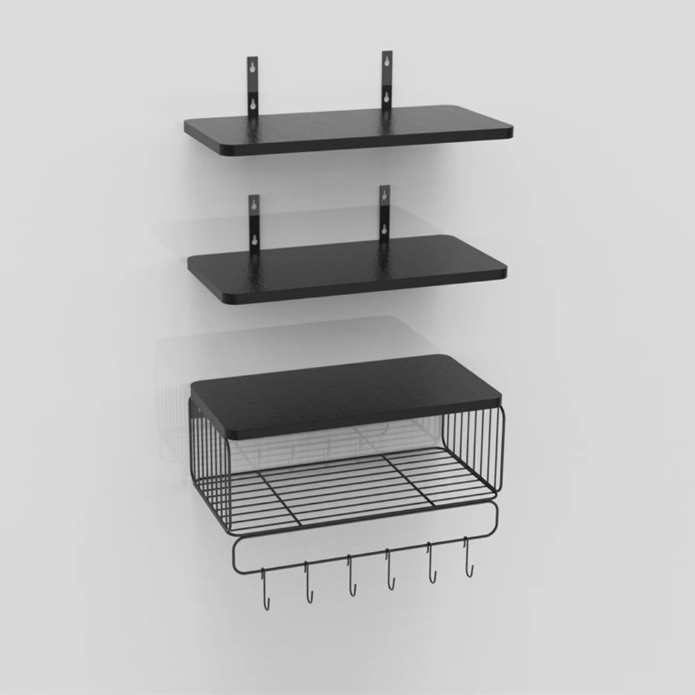 Wall Mounted Floating Shelves 3 Wood Farmhouse, Bathroom, Bedroom