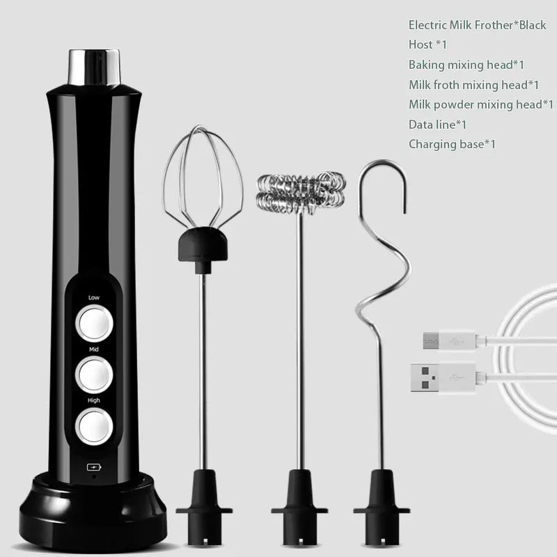 3 In 1 Wireless Rechargeable Milk Frother/Foamer