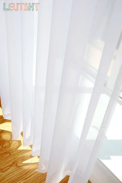 Custom Size, Transparent Tulle Curtain, Grommet