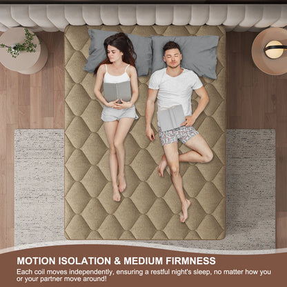 12"/14" Gel Memory Foam Hybrid Pocket Spring Mattress In A Box