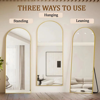 Arched Full Length Mirror, Standing or Hanging