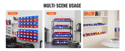 24pcs Stackable Organizer Bin 5x4*3inch Freestanding Tiered Shelf for Garage/Office