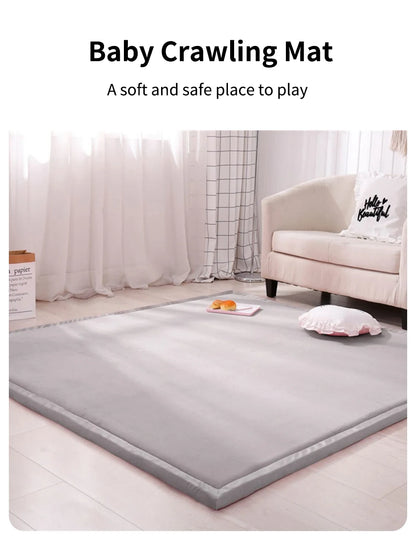 1pc Japanese Tatami Rug, Coral Velvet Area Rug, 3CM Thick