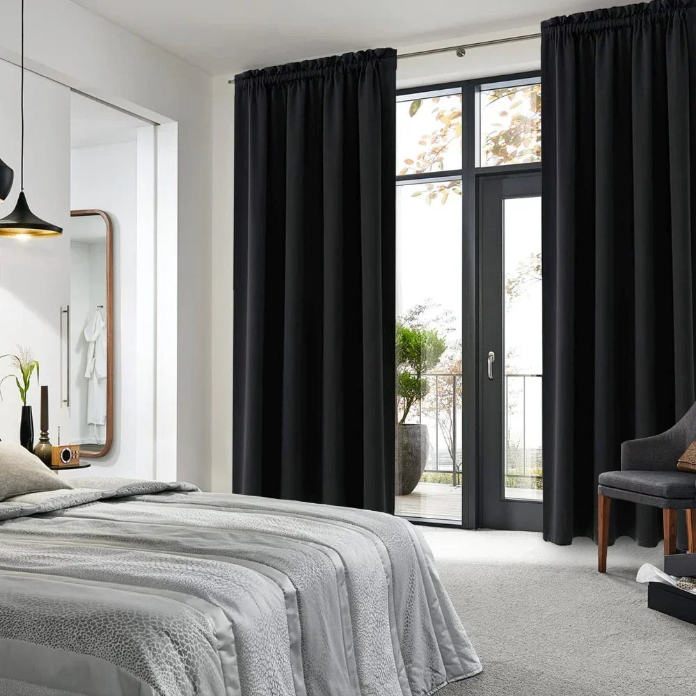 1 Panel Blackout Curtains Light Reducing Thermal Insulated Grommet