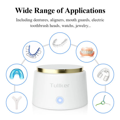 Household Ultrasonic Retainer Cleaner w/UV Light-Denture/Jewelry/Braces Cleaning