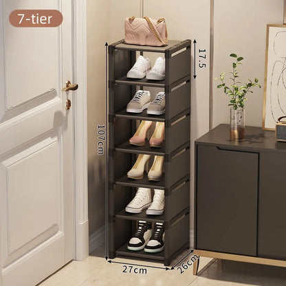1 Multi-Layer Single-Row Dust-Proof Shoe Rack