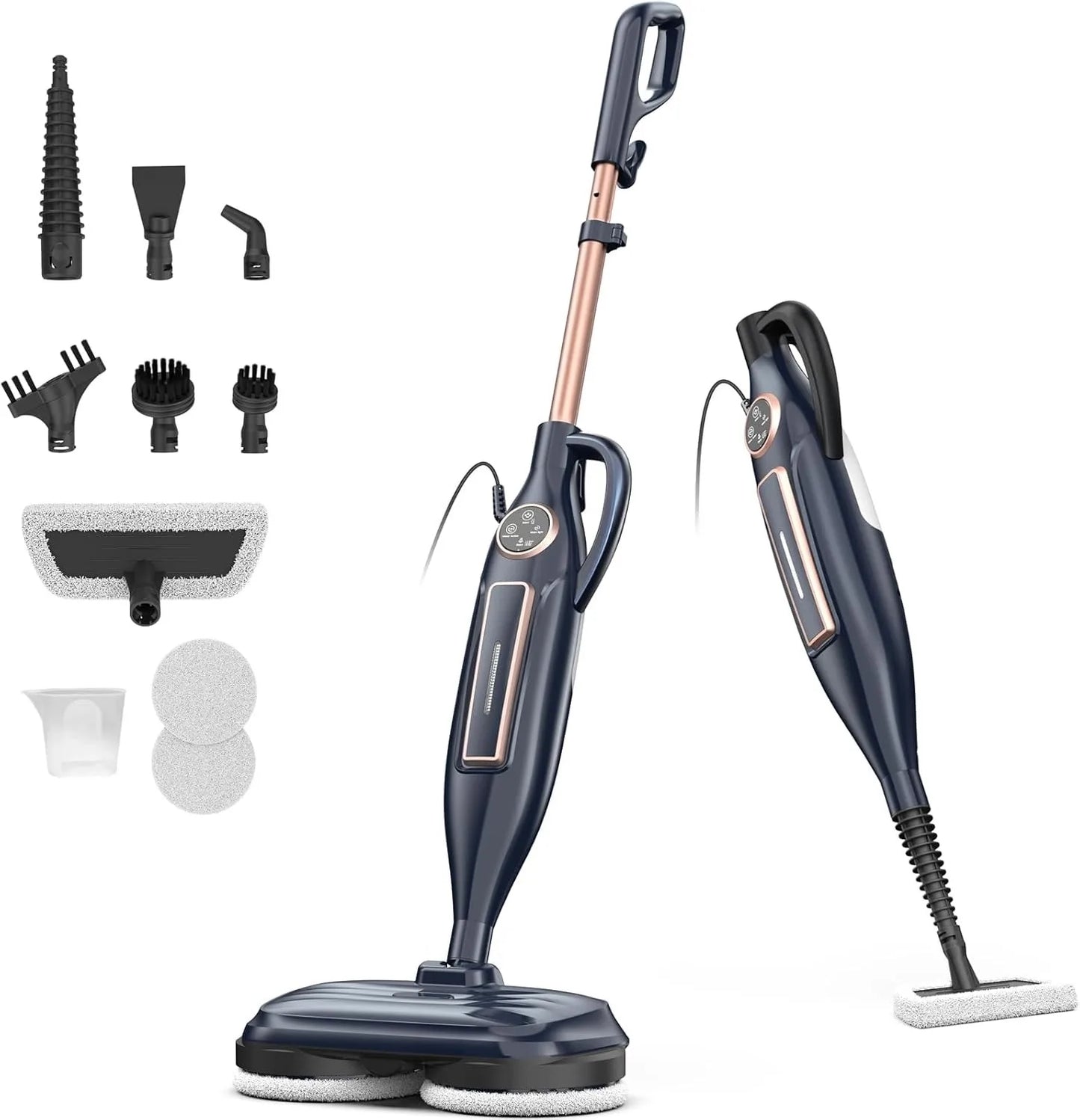 Steam Mop Cleaner w/Rotating Mop Pad-10 in 1-Lightweight
