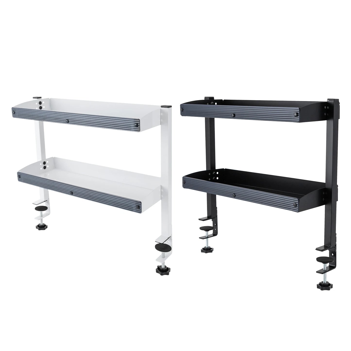 Adjustable 2-Tier Desk Shelf Clamp-On Storage