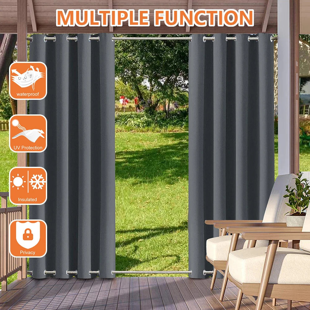 Patio Outdoor Curtain- Waterproof/Thermal/Insulated