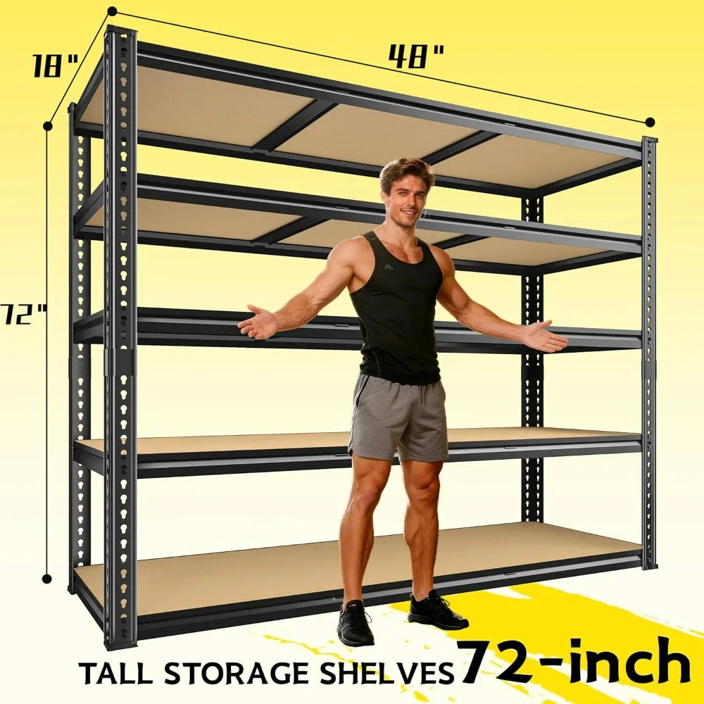 72" x 48" W x 18" D Garage Shelving Heavy Duty 2800LBS