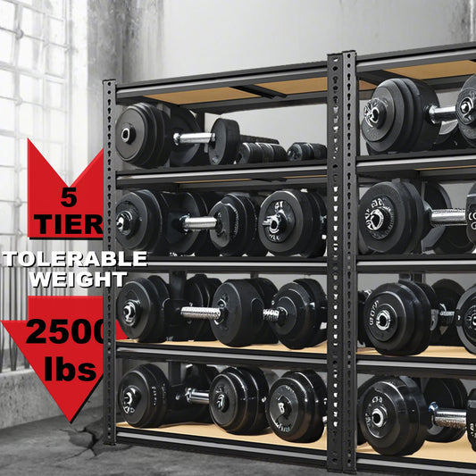 72"/60"H Garage Shelving, 2000LBS Capacity Heavy Duty Adjustable
