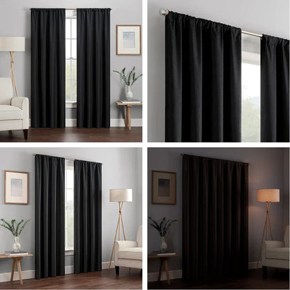 1 Panel Blackout Curtains Light Reducing Thermal Insulated Grommet