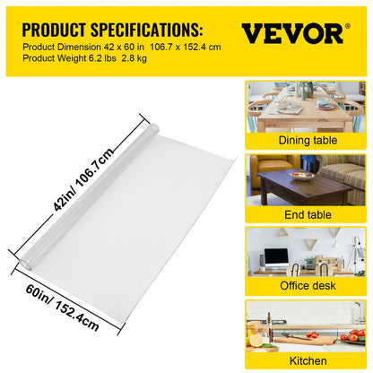 1.5-2mm PVC Tablecloth Transparent Clear Cover