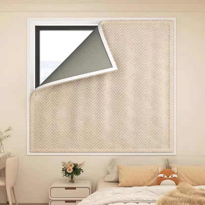 Nordic Winter Cotton Thickened Velcro Curtain Sheet Finished
