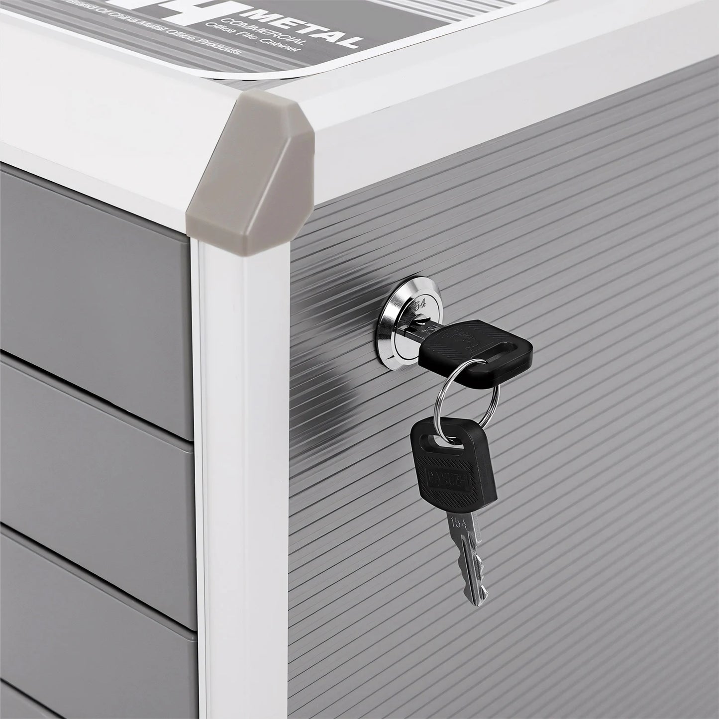 4 Layers Locking Drawer Cabinet, Aluminum Alloy