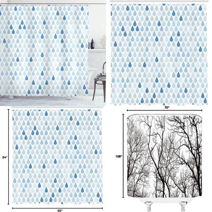 Serene raindrop design in cool tones