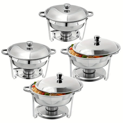 1/2/4/6/8 Packs 5-Qt Stainless Steel Chafing Dish