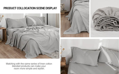 Linen Fitted Sheet (1 Piece) - 14 Inch Deep Pocket Mattress Cover