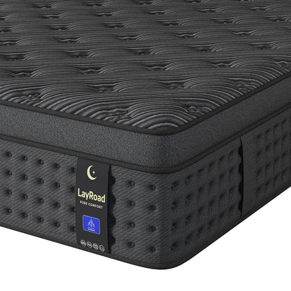 12"/14"Mattress in a Box Hybrid Spring Memory Foam,Euro Top