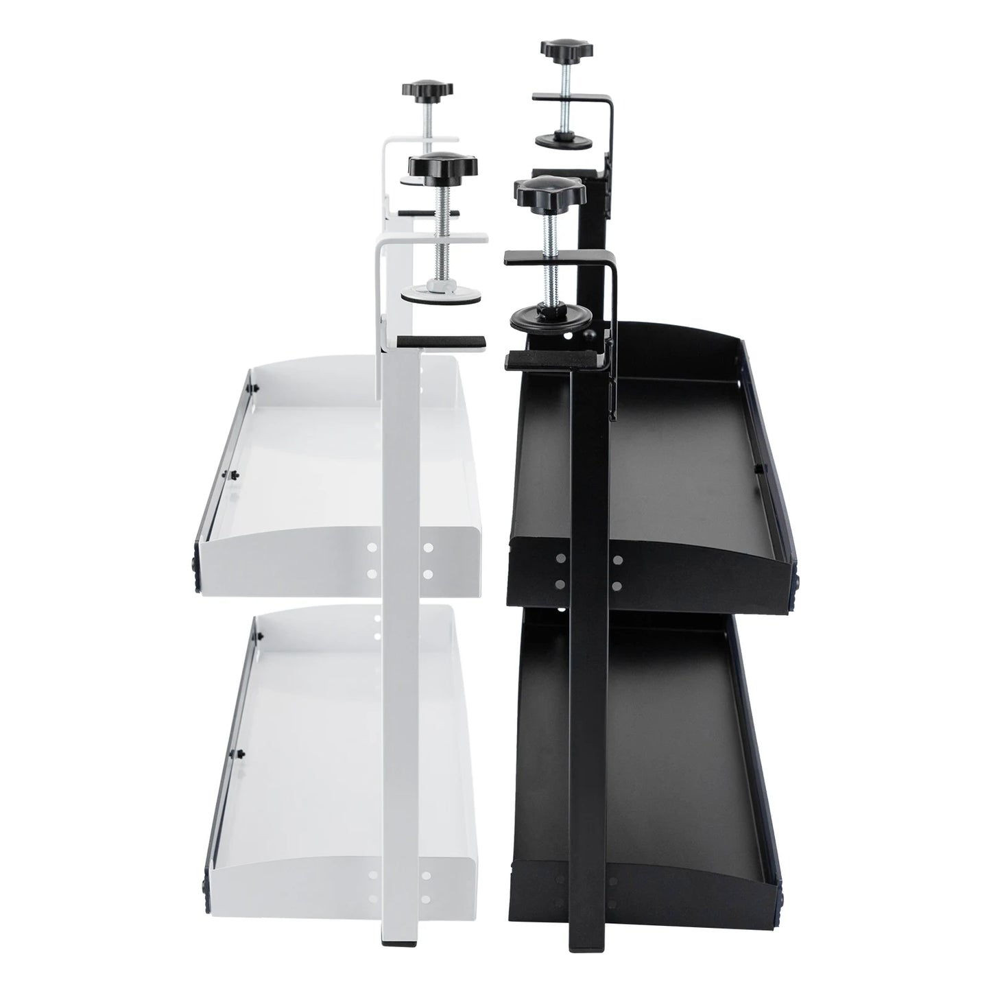 Adjustable 2-Tier Desk Shelf Clamp-On Storage