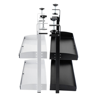 Adjustable 2-Tier Desk Shelf Clamp-On Storage
