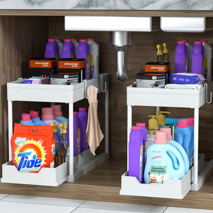 Double-Tier Sink-Mounted Storage Rack