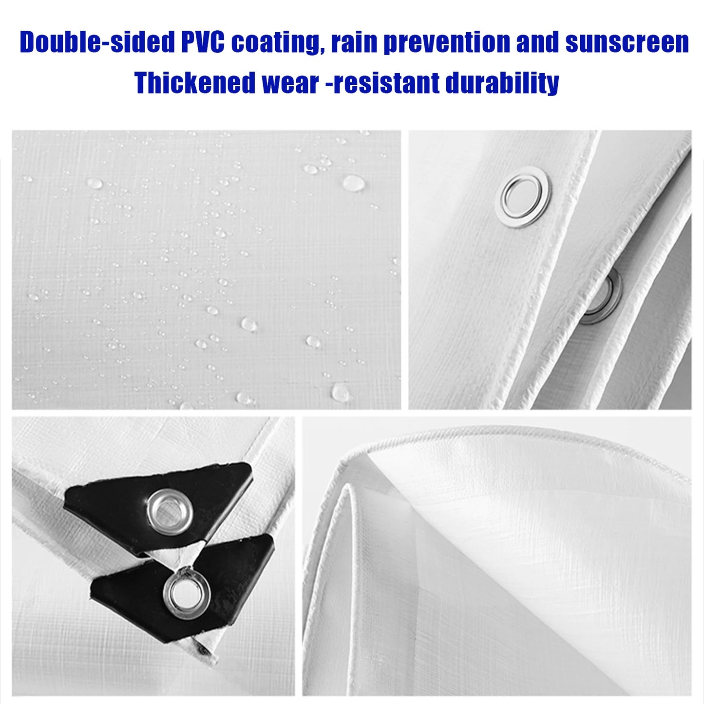 Waterproof Heavy Tarpaulin Tarp Sheet Cover with Reinforced Grommets