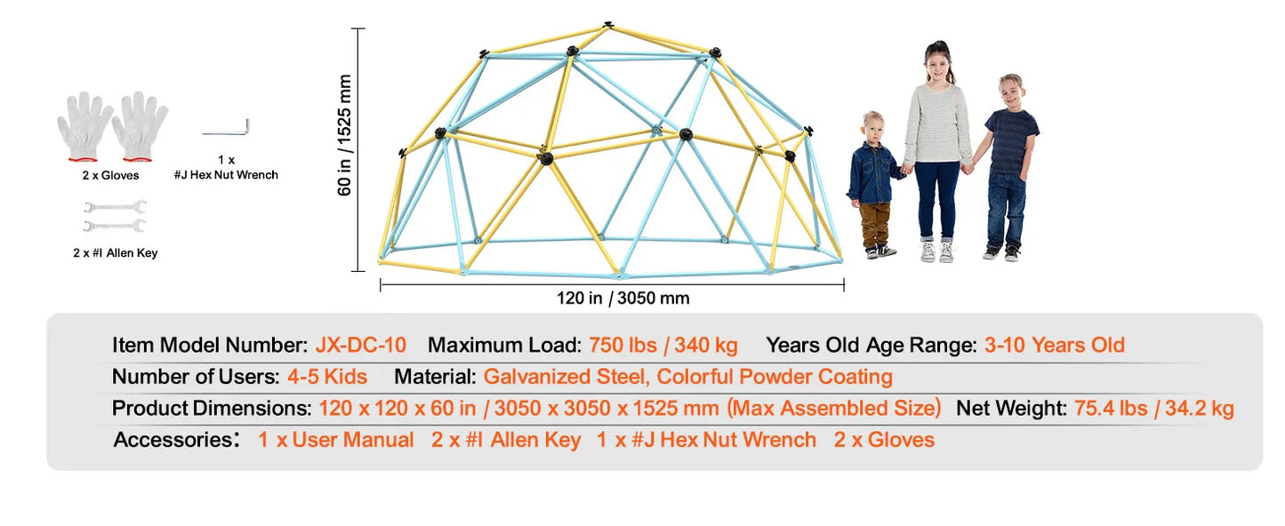 Climbing Dome 6/8/10/12FT Geometric Dome