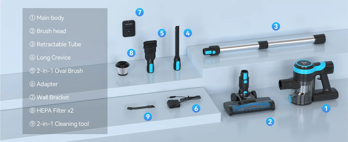 Cordless 6-in-1 Lightweight Handheld Stick Vacuum