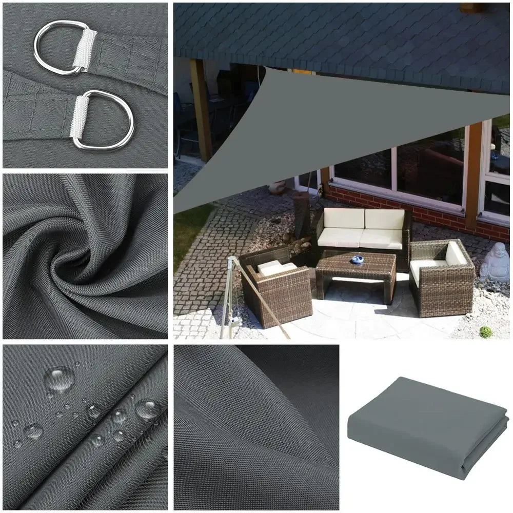 5x5x5/2x2x2M Waterproof Sun Shelter Triangle Sunshade