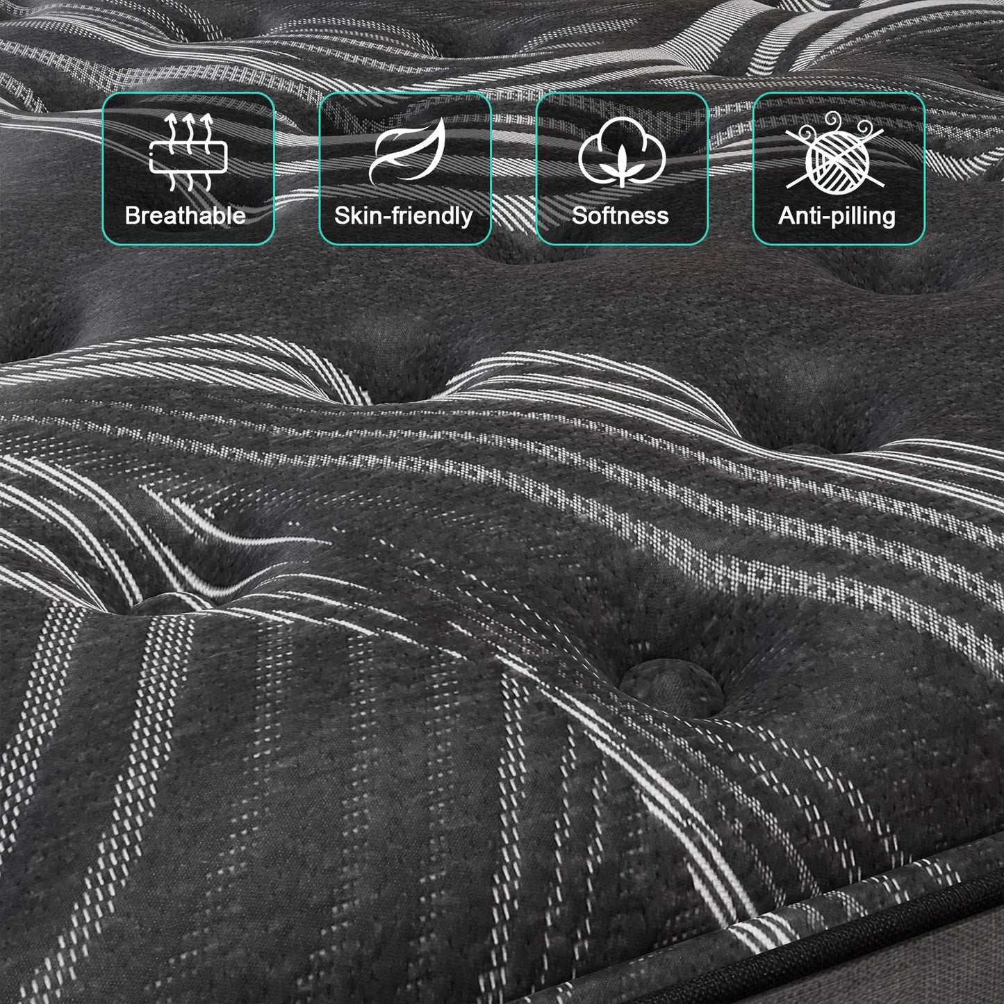 12"/14" Gel Memory Foam Hybrid Pocket Spring Mattress In A Box