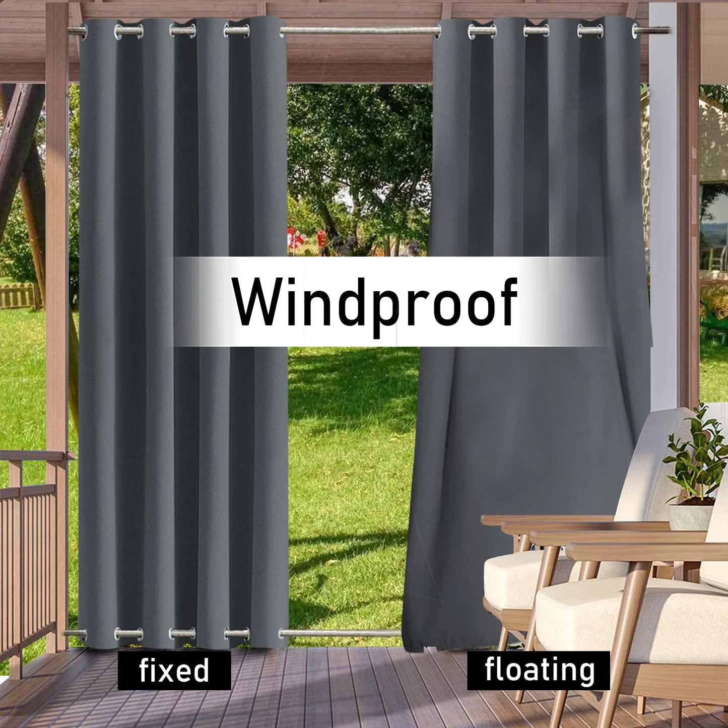 Patio Outdoor Curtain- Waterproof/Thermal/Insulated