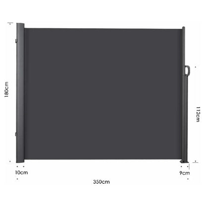 Retractable Side Awning- Garden Terrace Sunshade/Screen Privacy/Divider