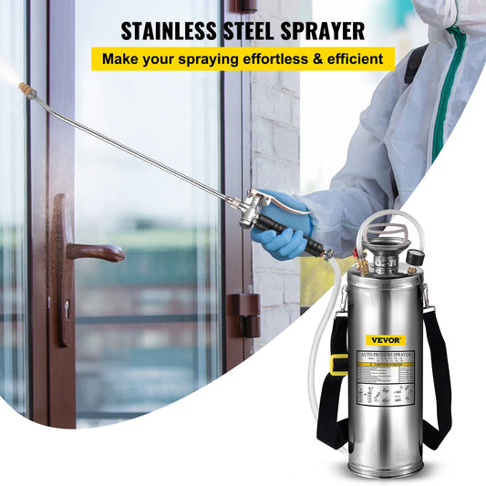 4-12L Hand Powered Sprayer Stainless Steel