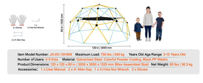 Climbing Dome 6/8/10/12FT Geometric Dome