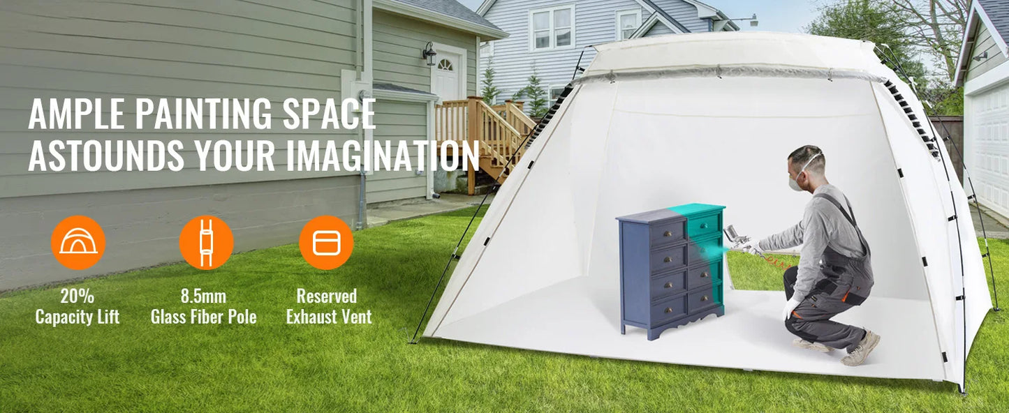 Portable Paint Booth/Shelter 7.5x5.2x5.2/10x7x6ft