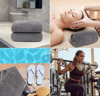 Bath Towel Set Pack of 2, (27 x 54 Inches) Microfiber