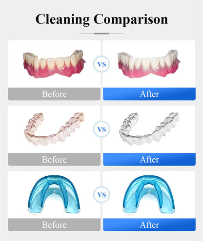 Household Ultrasonic Retainer Cleaner w/UV Light-Denture/Jewelry/Braces Cleaning