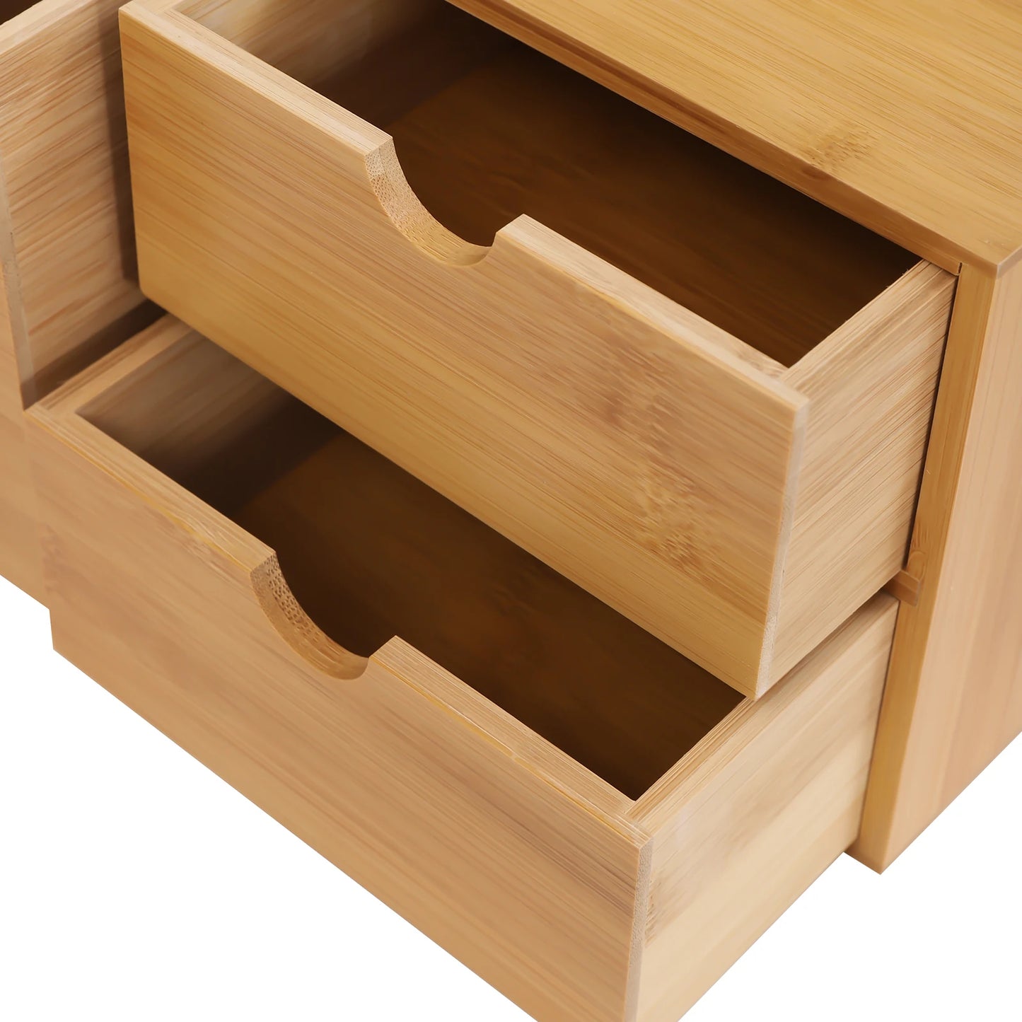 Bamboo Desk Organizer W/3 Drawers