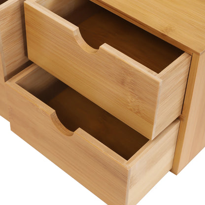 Bamboo Desk Organizer W/3 Drawers