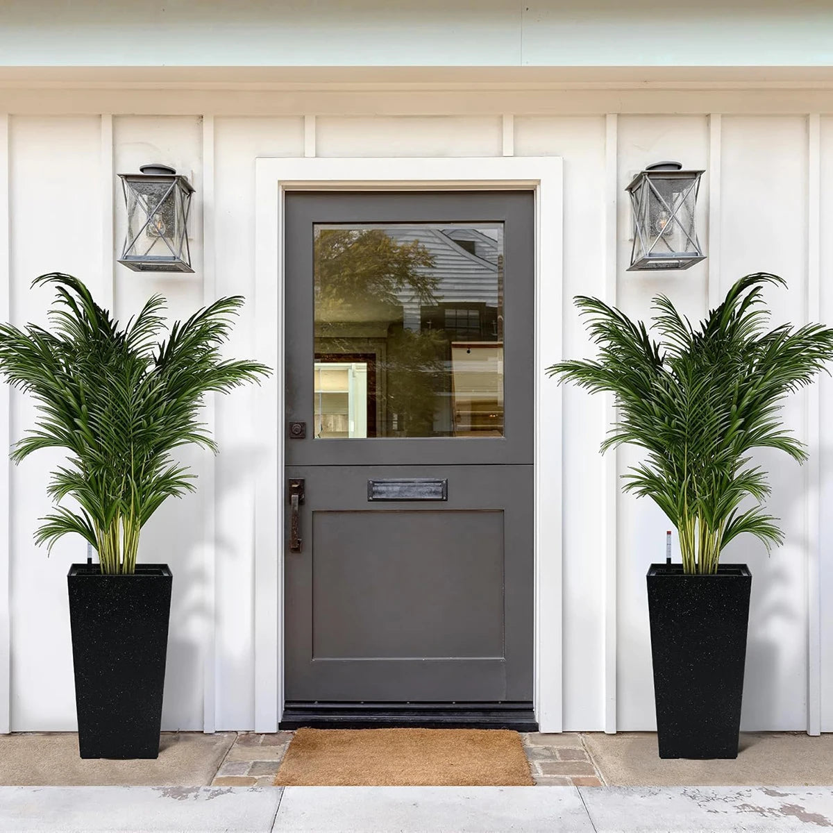 Rectangular Planters Set of 2, Large Plant Pots with Drainage- 16in. or 22.5 in