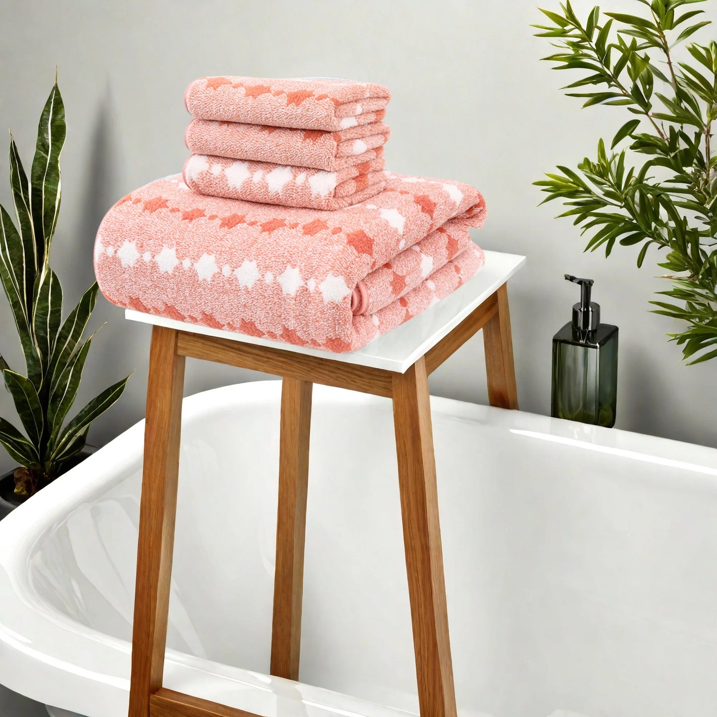 4/8Piece Cotton Towel Set Soft Absorbent Bath Towels