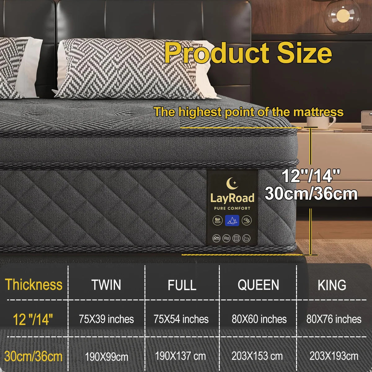 12-14in. Full-Size Memory Foam Mattress