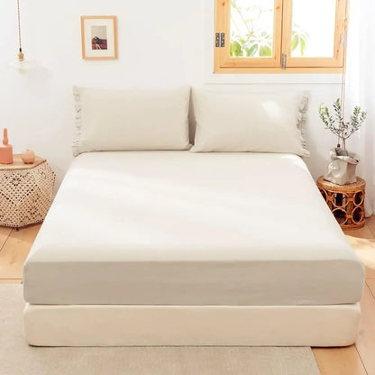 Linen Fitted Sheet (1 Piece) - 14 Inch Deep Pocket Mattress Cover