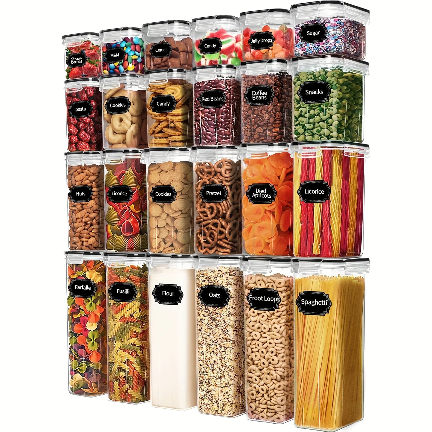 24 Piece Airtight Food Storage Containers Set