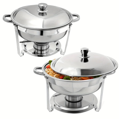 1/2/4/6/8 Packs 5-Qt Stainless Steel Chafing Dish