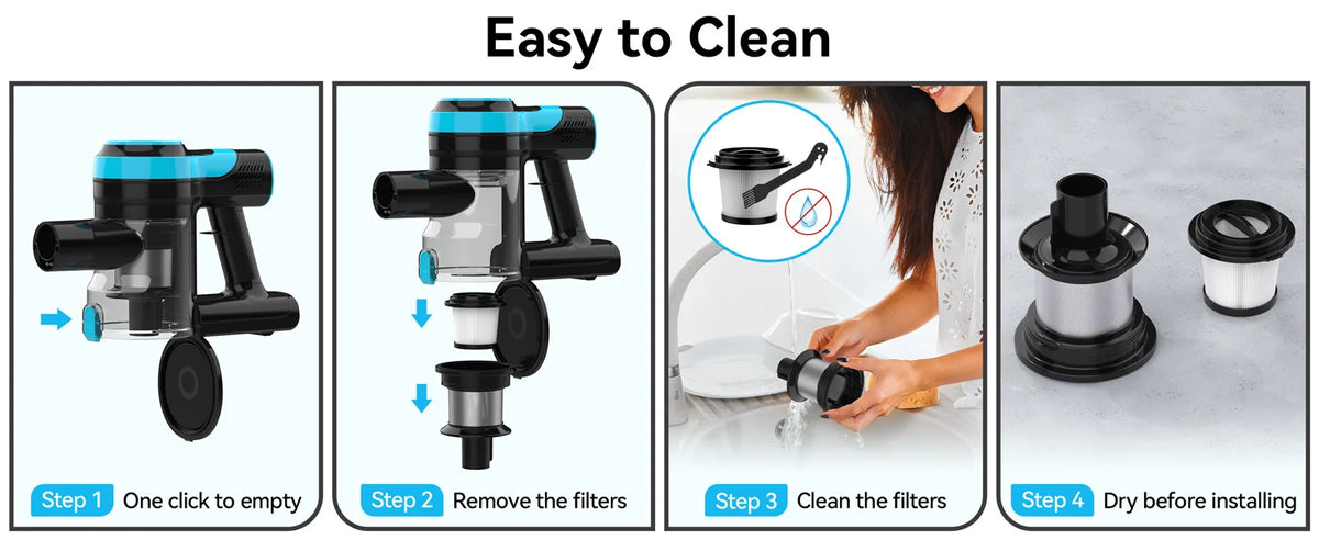 Cordless 6-in-1 Lightweight Handheld Stick Vacuum